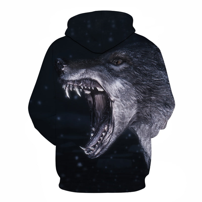 Funny Wolf Hoodies Men 3D Sweatshirts Brand Hooded Pullover Male Tracksuits Unisex | Vimost Shop.