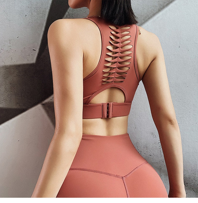 Yoga Crop Top Push up Underwear Gym Running Shockproof Shirt | Vimost Shop.