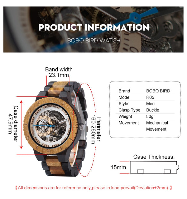 Men Automatic Wooden Watches Forsining Wristwatch Waterproof Male Mechanical Gift in  Wood Box Masculino watch For BOY | Vimost Shop.