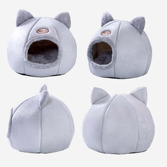 Pet Cat House plush Winter Warming Lovely Cat bed cave indoor Cozy Puppy Cat Bed nest dog Kennel with Removable Soft Mat Cushion