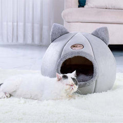 Pet Cat House plush Winter Warming Lovely Cat bed cave indoor Cozy Puppy Cat Bed nest dog Kennel with Removable Soft Mat Cushion