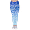 High Quality Women Legins Mandala Ombre Blue Printing Legging Fashion Casual High Waist Woman Leggings | Vimost Shop.
