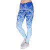 High Quality Women Legins Mandala Ombre Blue Printing Legging Fashion Casual High Waist Woman Leggings | Vimost Shop.