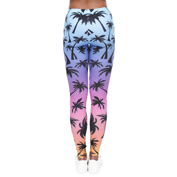 High Quality Women Legins Mandala Ombre Blue Printing Legging Fashion Casual High Waist Woman Leggings | Vimost Shop.