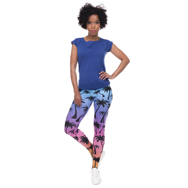 High Quality Women Legins Mandala Ombre Blue Printing Legging Fashion Casual High Waist Woman Leggings | Vimost Shop.
