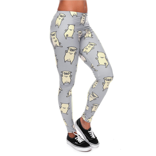 High Elasticity Egyptian cat symbols Printed Fashion Slim fit Legging Workout Trousers Casual Pants Leggings for Women | Vimost Shop.