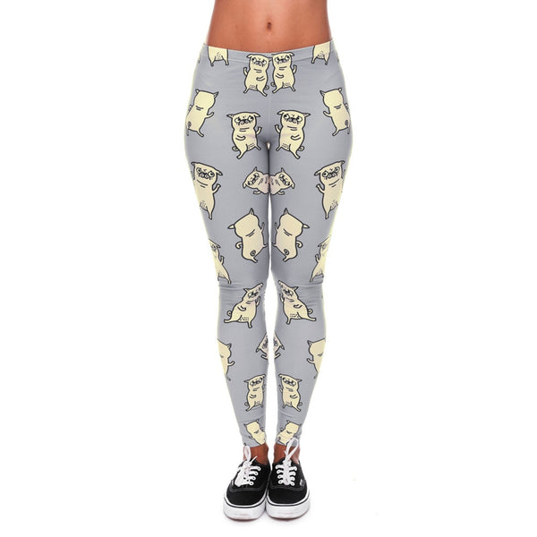 High Elasticity Egyptian cat symbols Printed Fashion Slim fit Legging Workout Trousers Casual Pants Leggings for Women | Vimost Shop.
