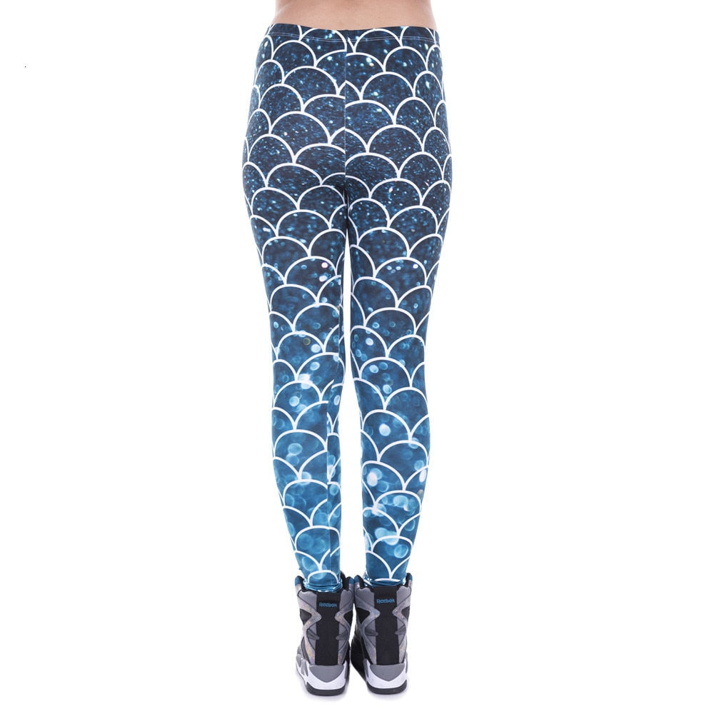 Fashion Women Leggings Mermaid Glitter Printed Legging Sexy Silm Fit Legins High Waist Elastic Women Pants 100% Brand New | Vimost Shop.