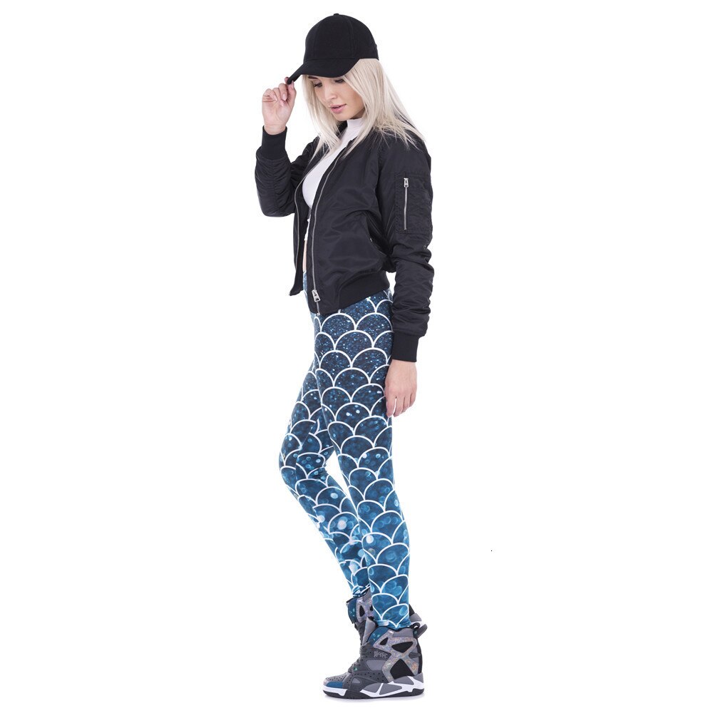 Fashion Women Leggings Mermaid Glitter Printed Legging Sexy Silm Fit Legins High Waist Elastic Women Pants 100% Brand New | Vimost Shop.