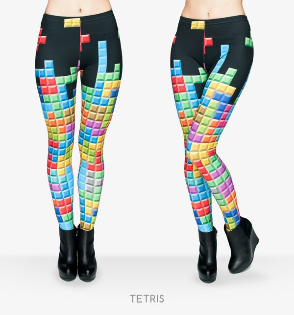 Fashion Brand Tetris 3D Graphic Full Printing Punk Women Fitness Legging Stretchy Trousers Casual Pants Leggings | Vimost Shop.