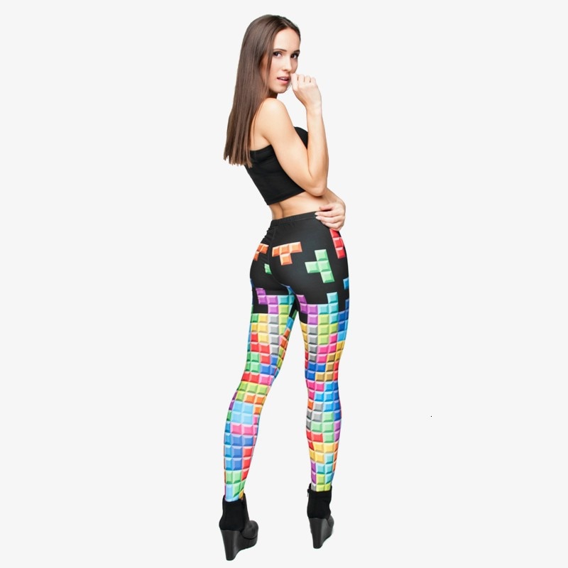 Fashion Brand Tetris 3D Graphic Full Printing Punk Women Fitness Legging Stretchy Trousers Casual Pants Leggings | Vimost Shop.