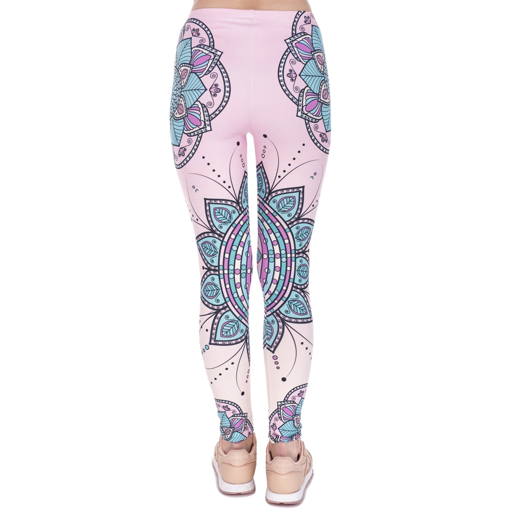Fashion Women Legins Mandala Flower 3D Printing Legging Silm High Waist Woman Leggings | Vimost Shop.