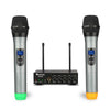UHF Dual Channel Microphone System with two Wireless Handheld Microphone for Family KTV Bar Part Small Outdoor Stage