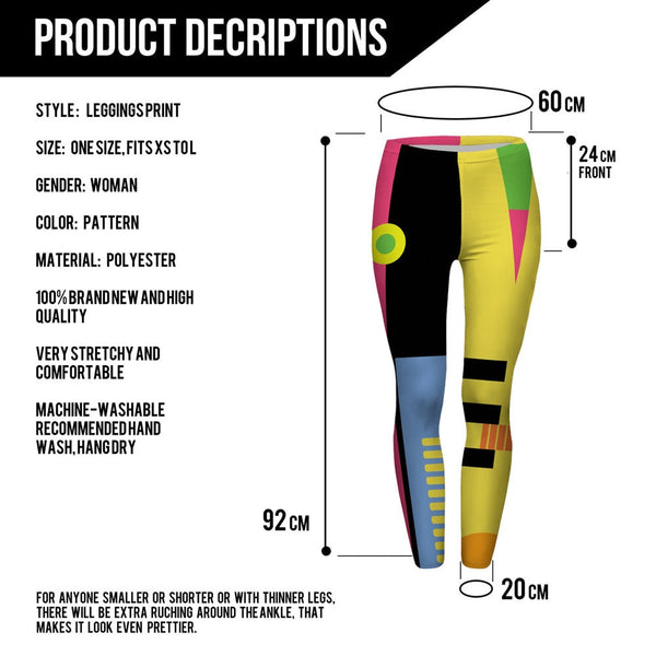 Women Leggings Simple Geometry Splicing Printing Leggins Fitness | Vimost Shop.