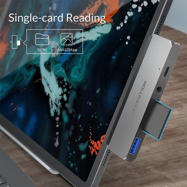 USB C Multi-Port Hub for New iPad Pro 11/12.9, with 4K HDMI, USB 3.0, SD/Micro SD Card Readers, Power Delivery and 3.5mm Aux | Vimost Shop.