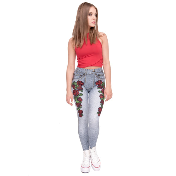 Leggins mujer Imitation jeans 3D Printing legging fitness feminina leggins Woman Pants workout leggings | Vimost Shop.