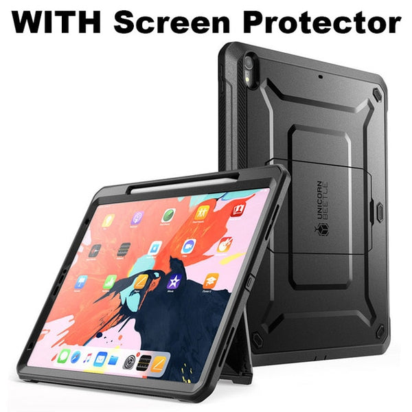 For iPad Pro 12.9 Case (2018) Compatible Apple Pencil UB PRO Full-body Cover with Built-in Screen Protector & Kickstand | Vimost Shop.