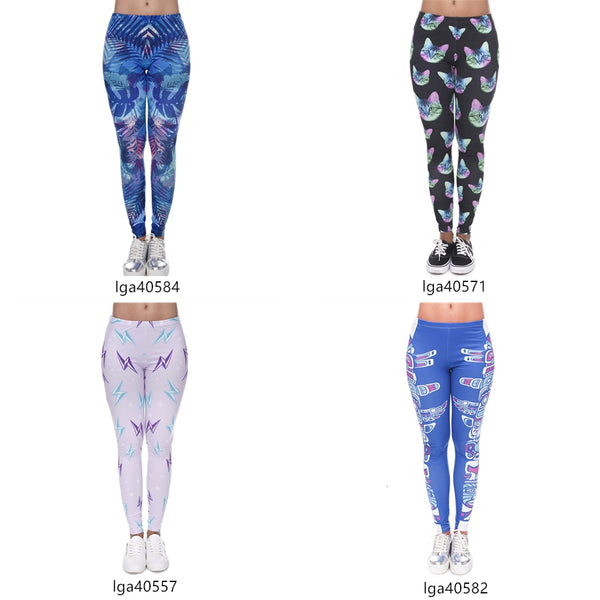 Fashion leggins mujer With Multicolor Pattern 3D Printing legging fitness feminina leggins Woman Pants workout leggings | Vimost Shop.