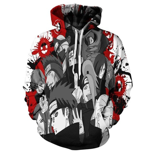 Naruto Anime Hoodies 3D Men Women Sasuke Autumn Harajuku Kakashi 3D Cartoon Print Sweatwear Men's Hoodies Sweatshirt Coats | Vimost Shop.