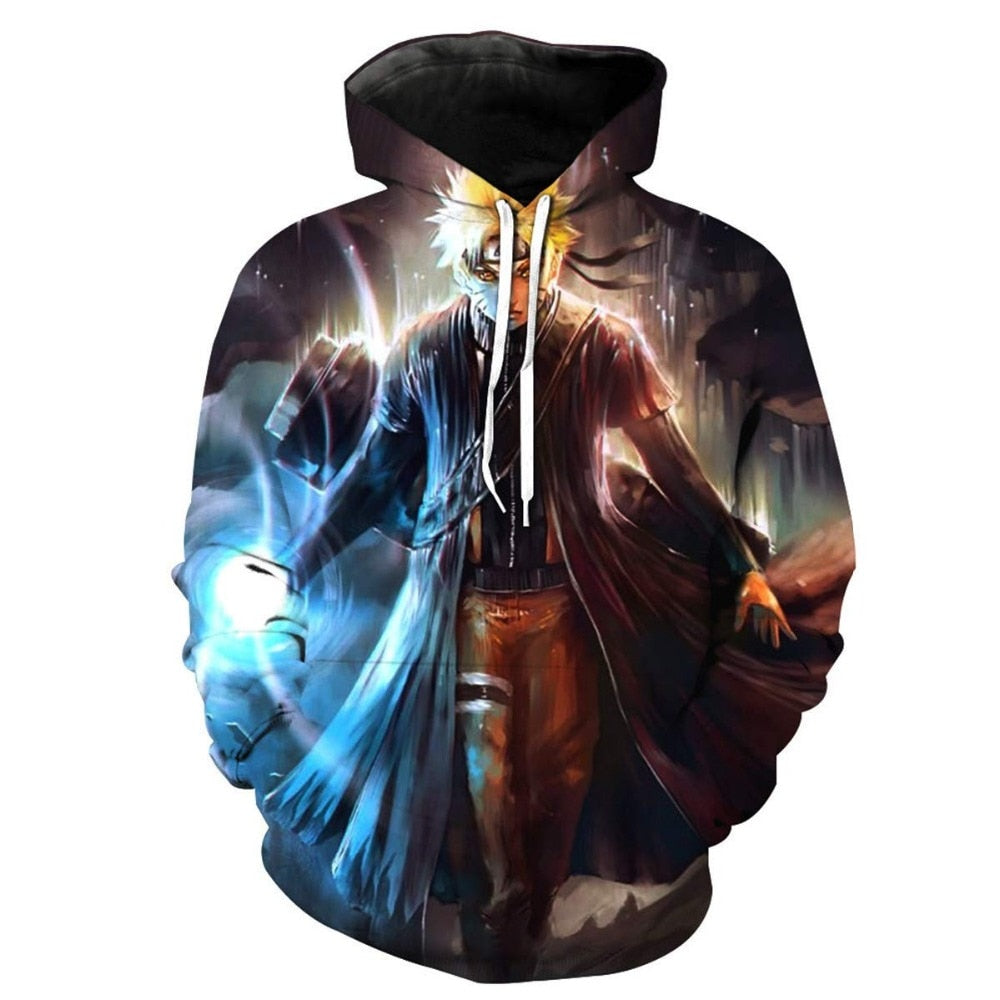 Naruto Anime Hoodies 3D Men Women Sasuke Autumn Harajuku Kakashi 3D Cartoon Print Sweatwear Men's Hoodies Sweatshirt Coats | Vimost Shop.