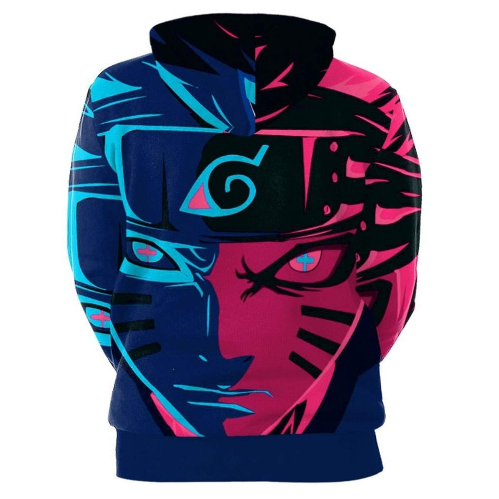 Naruto Anime Hoodies 3D Men Women Sasuke Autumn Harajuku Kakashi 3D Cartoon Print Sweatwear Men's Hoodies Sweatshirt Coats | Vimost Shop.