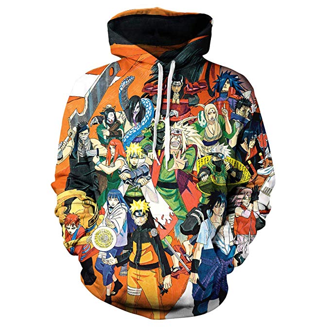 Naruto Anime Hoodies 3D Men Women Sasuke Autumn Harajuku Kakashi 3D Cartoon Print Sweatwear Men's Hoodies Sweatshirt Coats | Vimost Shop.