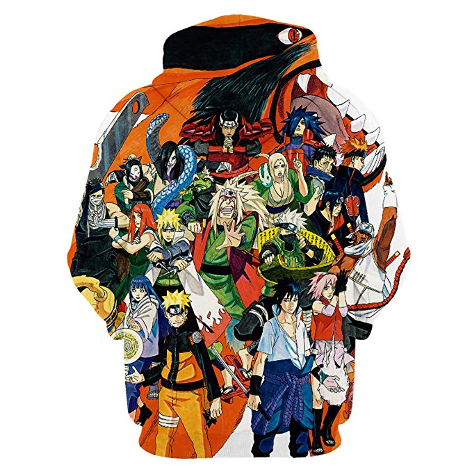 Naruto Anime Hoodies 3D Men Women Sasuke Autumn Harajuku Kakashi 3D Cartoon Print Sweatwear Men's Hoodies Sweatshirt Coats | Vimost Shop.