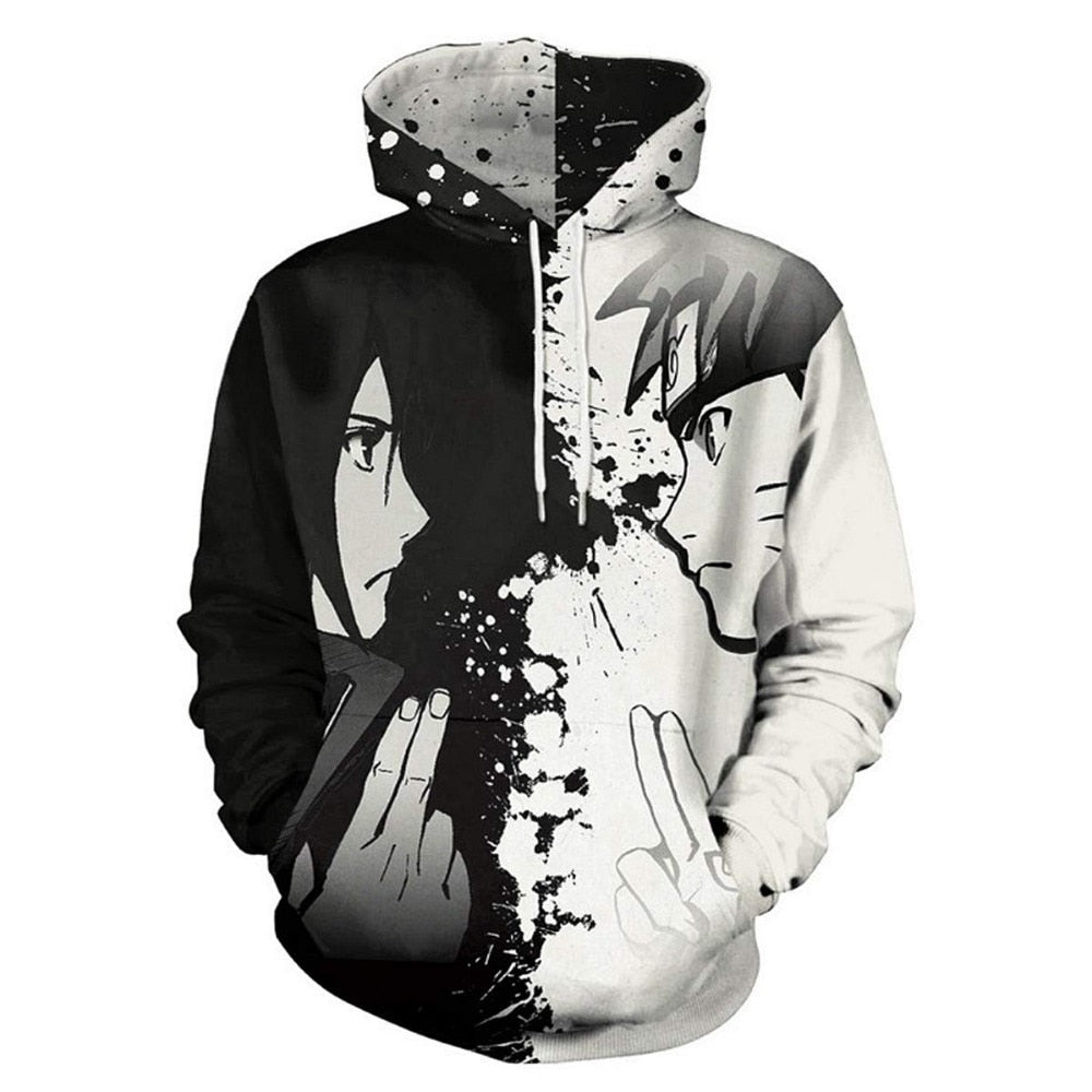 Naruto Anime Hoodies 3D Men Women Sasuke Autumn Harajuku Kakashi 3D Cartoon Print Sweatwear Men's Hoodies Sweatshirt Coats | Vimost Shop.