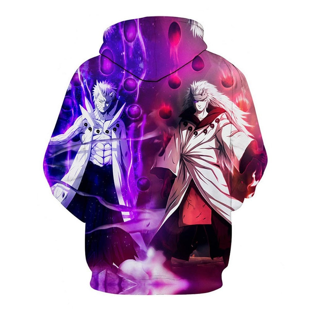 Naruto Anime Hoodies 3D Men Women Sasuke Autumn Harajuku Kakashi 3D Cartoon Print Sweatwear Men's Hoodies Sweatshirt Coats | Vimost Shop.