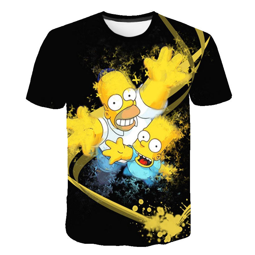 Men T-Shirt Funny Homer Simpson And his Son 3D Printed Shorts Sleeve T-shirt Fashion Casual Tops &amp; Tees Brand Unisex Clothing | Vimost Shop.