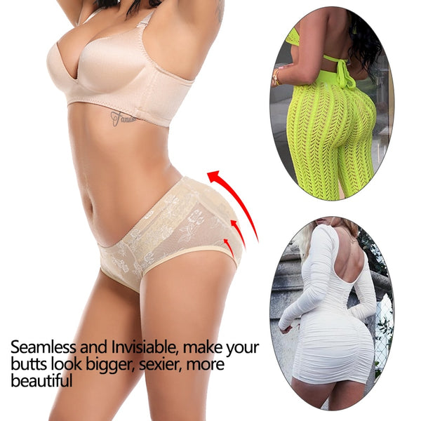 Ass Padded Booty Lifter Body Shaper Hip Enhancer Shapewear Sexy Padding Briefs Push Up Panty Fake Pads Butt Pulling Underwear | Vimost Shop.