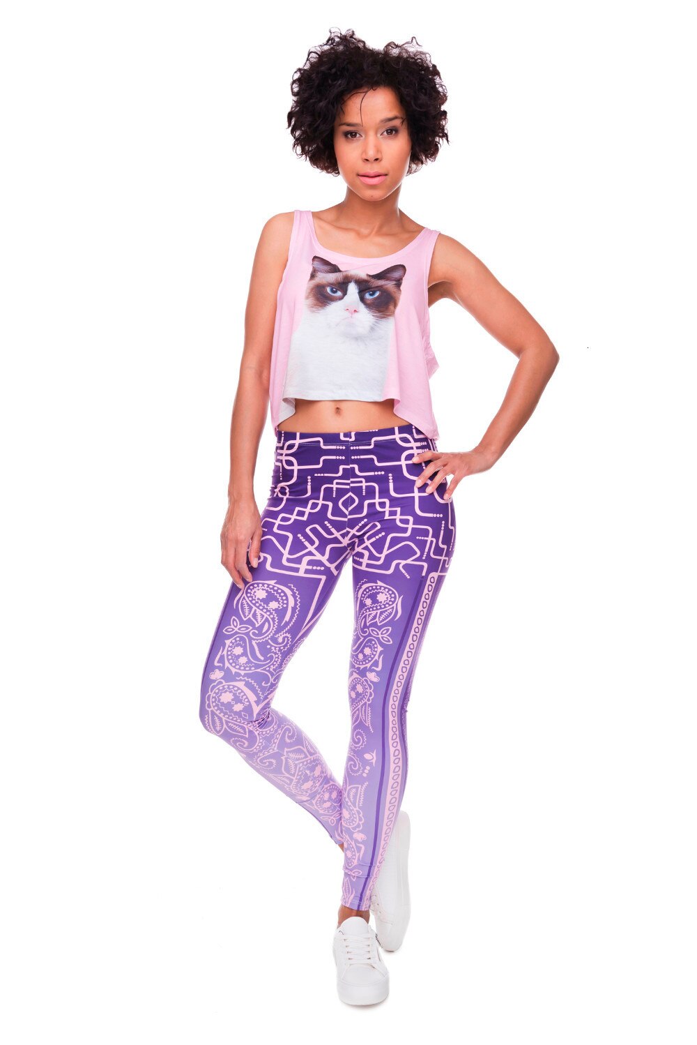High Elasticity Bandana Printed Womens Fashion Slim Fit Legging Workout Trousers Casual Pants Leggings | Vimost Shop.