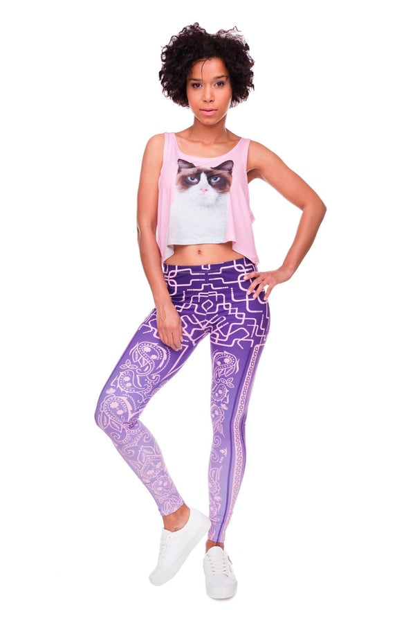 High Elasticity Bandana Printed Womens Fashion Slim Fit Legging Workout Trousers Casual Pants Leggings | Vimost Shop.