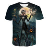 Halloween Printed 3D Short Sleeve Tshirt The Nightmare Before Christmas Cosplay T-Shirt Jack And Sally Slim Design Fashion Tops | Vimost Shop.