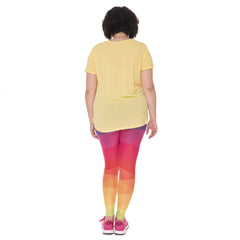 Fashion Large Size Leggings Triangles Rainbow Printed High Waist Leggins | Vimost Shop.