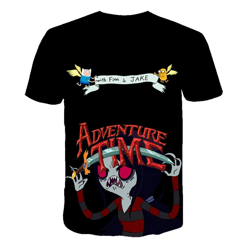 Fashion Style Adventure Time t-shirt jake and finn Singing playing guitar 3d print short sleeve t-shirt women men Kid lovely top | Vimost Shop.