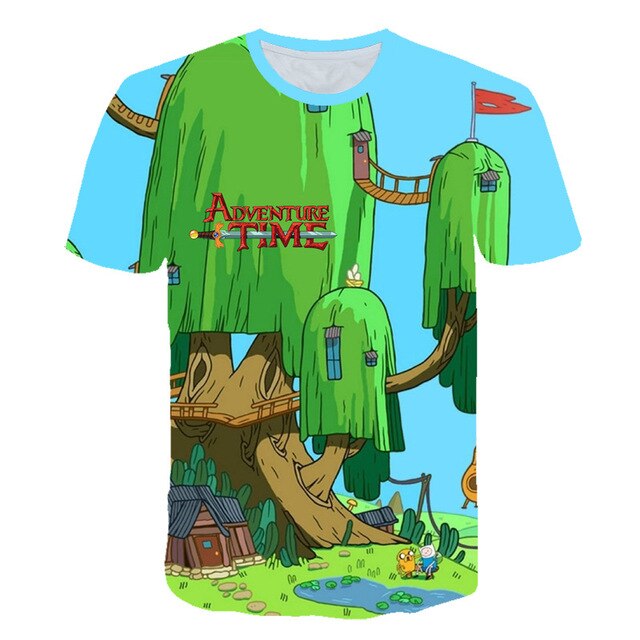 Fashion Style Adventure Time t-shirt jake and finn Singing playing guitar 3d print short sleeve t-shirt women men Kid lovely top | Vimost Shop.