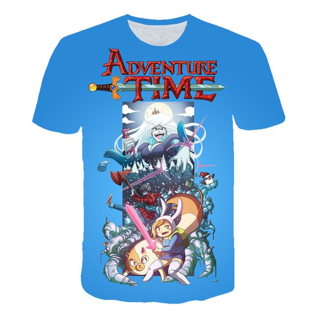 Fashion Style Adventure Time t-shirt jake and finn Singing playing guitar 3d print short sleeve t-shirt women men Kid lovely top | Vimost Shop.