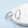 925 Sterling Silver Hoop Earrings Minimalist Simple Circle Earrings Silver 925 CZ Earrings for Women Fine Jewelry | Vimost Shop.