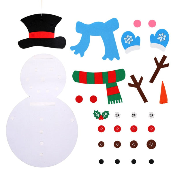 Kids DIY Felt Christmas Tree Snowman Decoration New Year Toys Christmas Gifts for Kids 2018 Christmas Felt Ornaments | Vimost Shop.