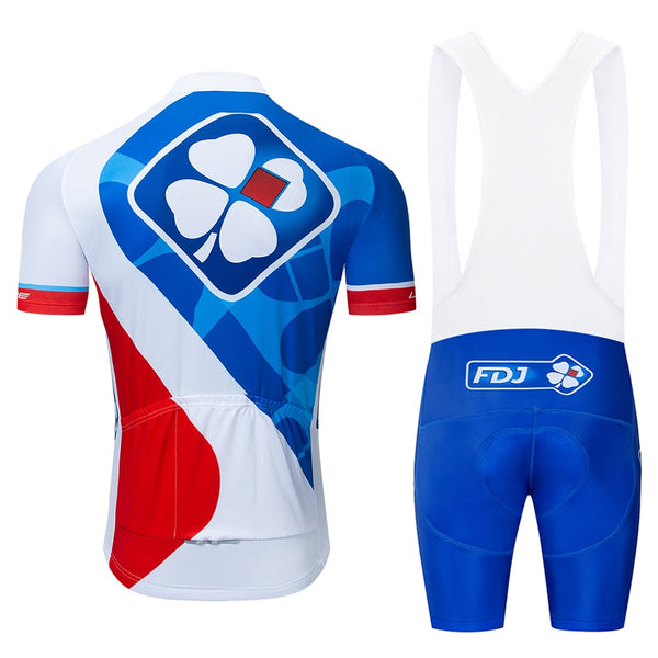 Pro Team FDJ Cycling Jersey 20D Bib Set MTB Uniform Bike Clothing Quick Dry Bicycle Wear Clothes Mens Short Maillot Culotte | Vimost Shop.