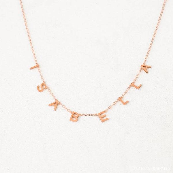 Letters Necklace for Women Custom Jewelry Stainless Steel Custom Name Necklaces Gold Nameplate Personality Gifts | Vimost Shop.