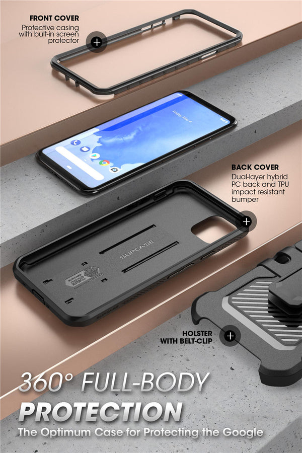 Google Pixel 4 Case (2019) UB Pro Full-Body Rugged Holster Clip Protective Cover with Built-in Screen Protector | Vimost Shop.