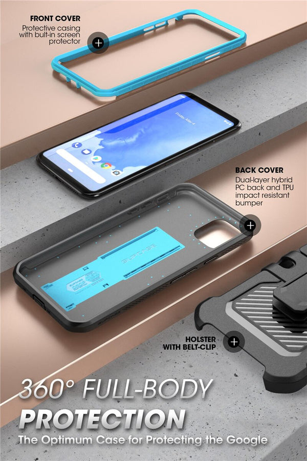 Google Pixel 4 Case (2019) UB Pro Full-Body Rugged Holster Clip Protective Cover with Built-in Screen Protector | Vimost Shop.