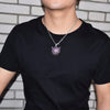 Purple Color Demon Evil Expression Necklace & Pendant With Tennis Chain Bling Zircon Fashion Hip hop Rock Street Jewelry | Vimost Shop.