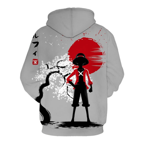 Anime One Piece Hoodies 3D Print Pullover Sweatshirt Monkey D Luffy Ace Sabo Shanks Law Battle Tracksuit Outfit Casual Outerwear | Vimost Shop.