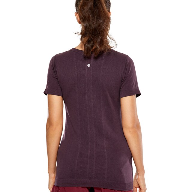 Women's Seamless Active Tops Short Sleeve Workout Running Sports Leisure T-Shirt