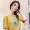 Summer O-neck Print Korean Fashion Student Style All Matched Loose Slim Women T-shirt | Vimost Shop.