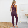 Seamless Gym Set Women Sport Suit Yoga Sets 2 Pcs Tracksuits Fitness Wear Sportswear Leggings Padded Sports Bras Workout Clothin