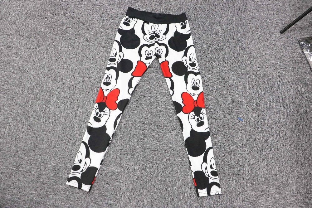 Women Minnie Mickey Yoga Gym Leggings Athletic Women Sport Clothing | Vimost Shop.